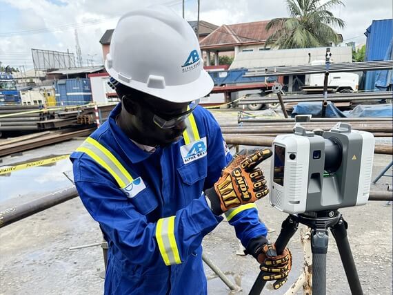 3D laser scanning survey on offshore oil and gas platform